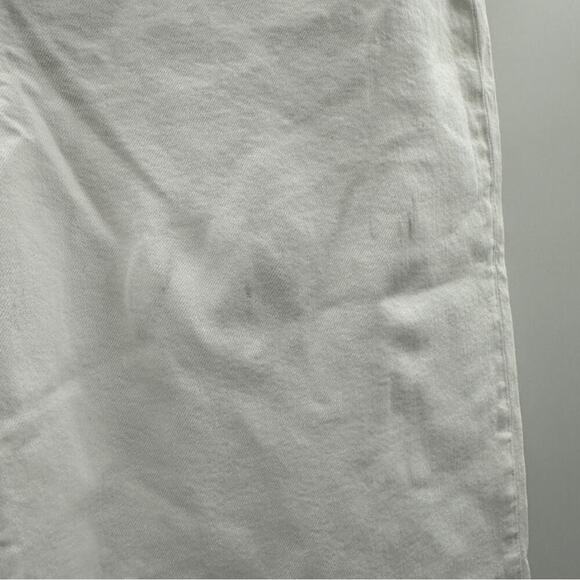 J. Crew Slim Wide-Leg High Rise Raw Hem Jeans in White Wash‎ Sz 32 NEW - Picture 11 of 15